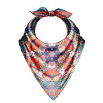 Colorful patterned bandana on a white background