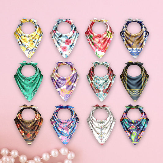 Set of 12 – Premium Satin Bandanas