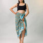 Premium Blue & Green Floral Sarong Versatile Summer Essential