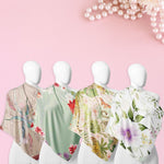 4 Satin Bandanas -100x100 cm Square Scarves