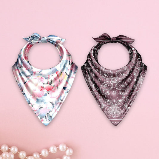 Cloth-Vastr Satin Bandana – Unisex 50x50 cm digital print