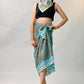 Premium Blue & Green Floral Sarong Versatile Summer Essential