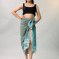 Premium Blue & Green Floral Sarong Versatile Summer Essential