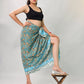 Premium Blue & Green Floral Sarong Versatile Summer Essential