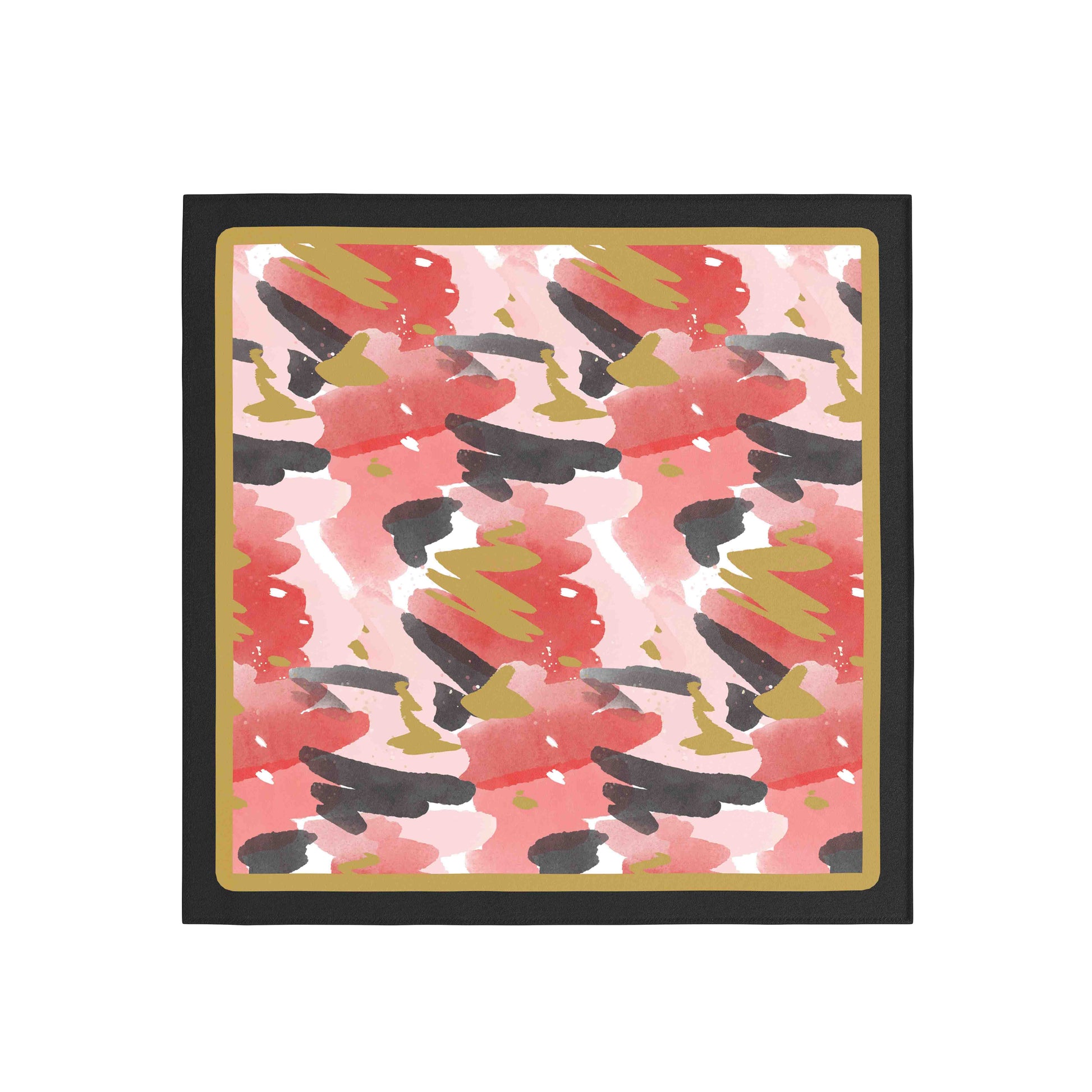Framed artwork with abstract pattern on a white background