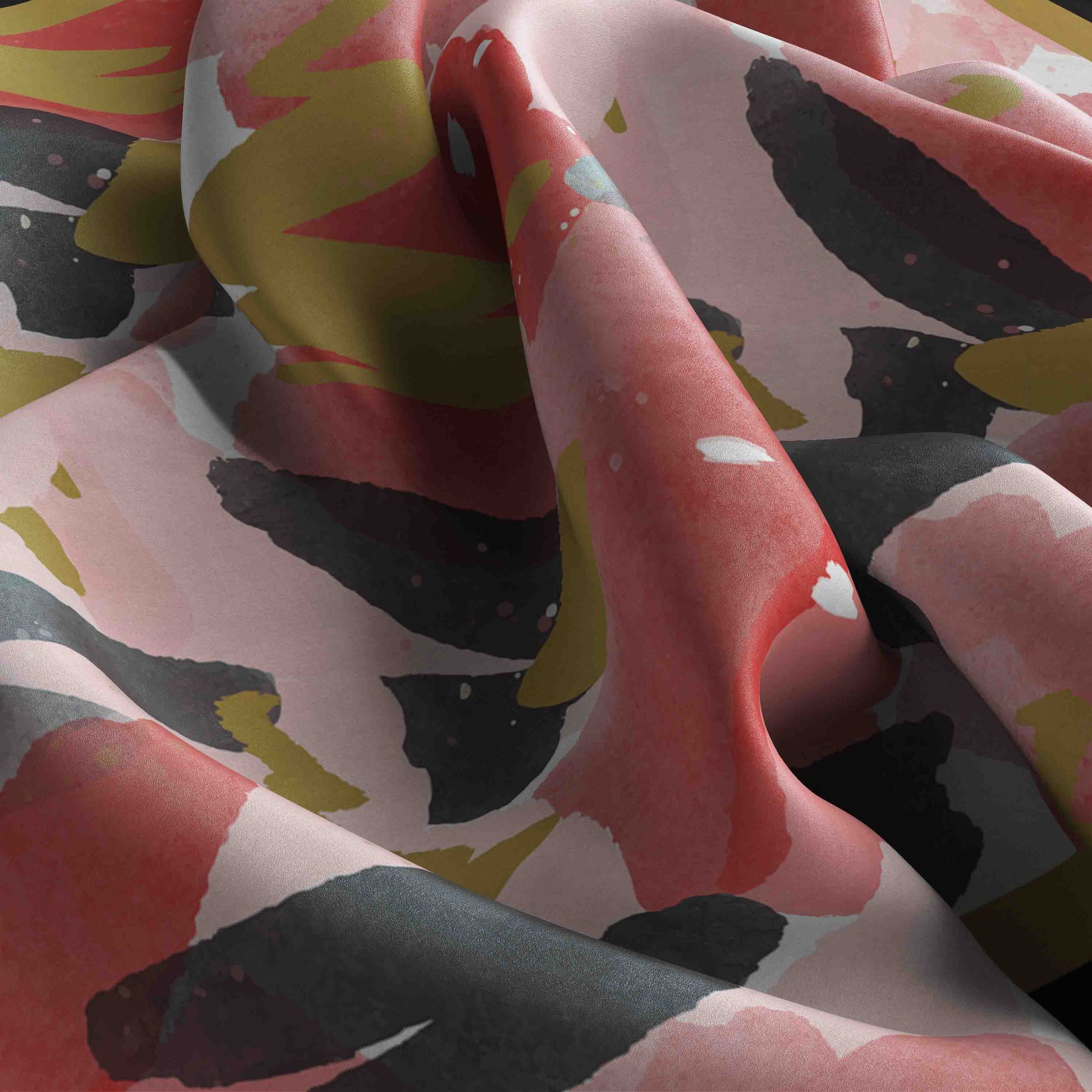 Close-up of colorful fabric with abstract pattern
