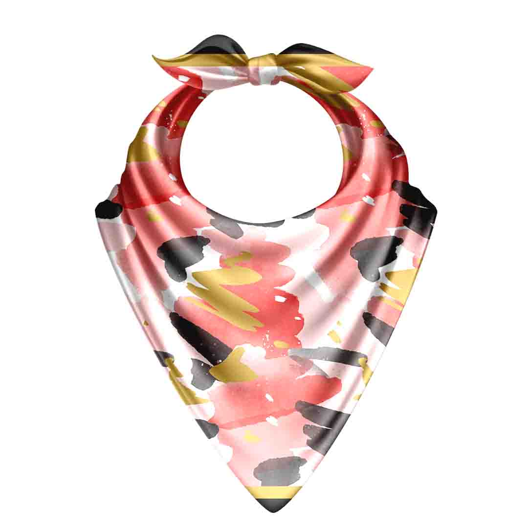 Colorful bandana with abstract design on a white background