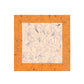 Orange Floral Satin Scarf bandana with elegant floral patterns