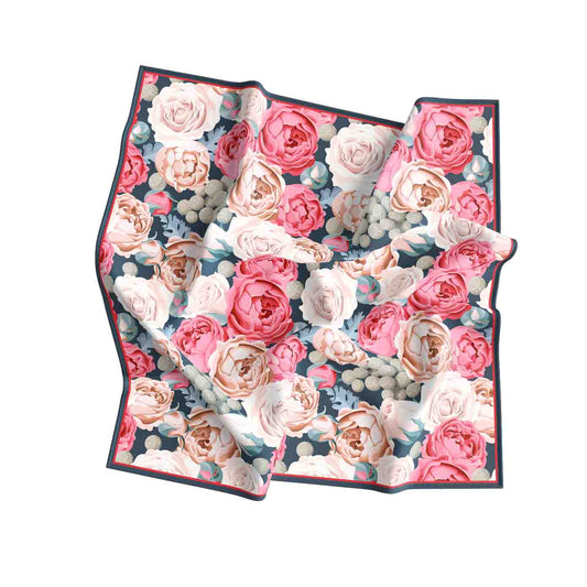 Frosted Flowers bandana with elegant floral patterns