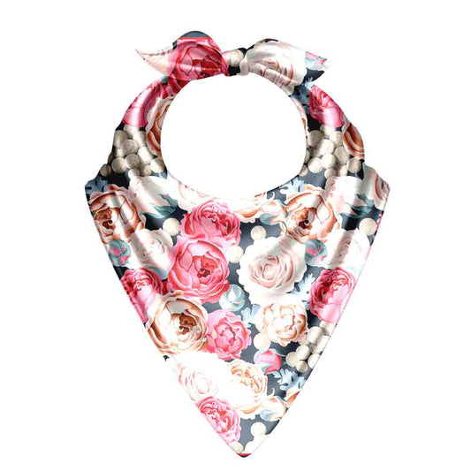 Frosted Flowers bandana with elegant floral patterns