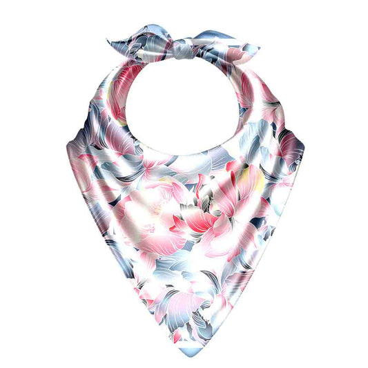 Vintage Noir bandana with elegant floral patterns