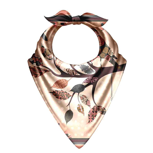 Sapphire Smoke bandana with elegant floral patterns