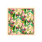 Colorful floral pattern on a beige background