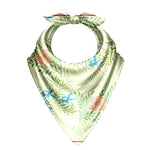 Floral patterned bandana on a white background