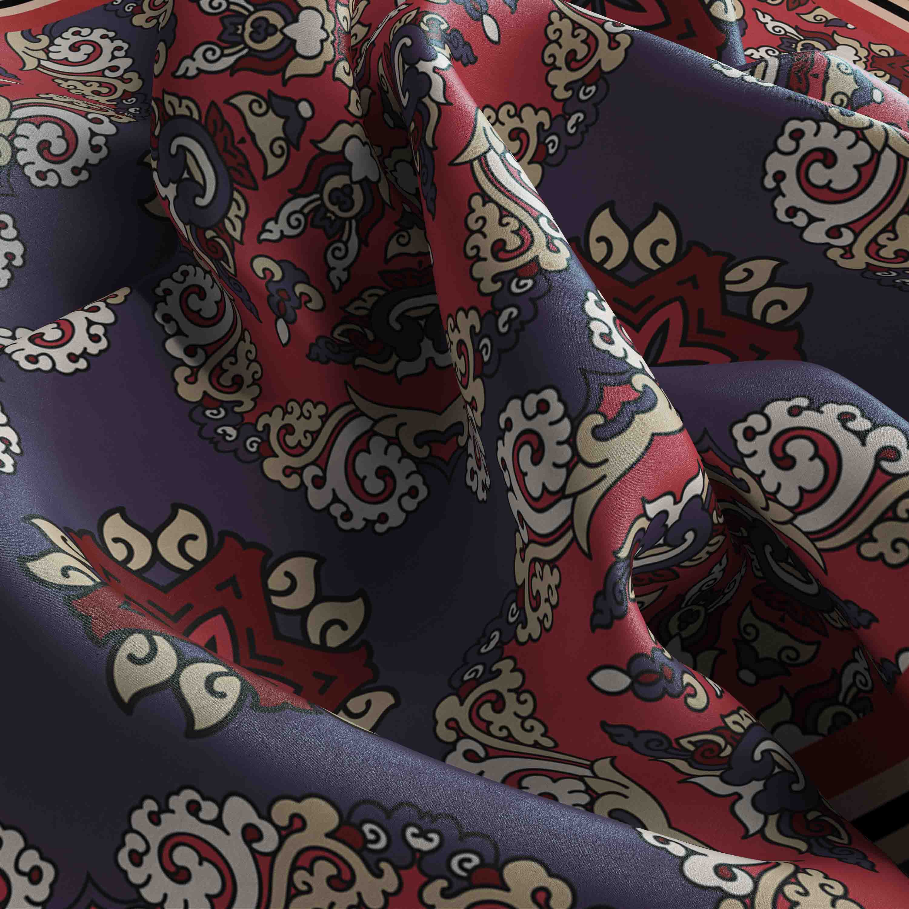 Floral Light Green Bandana: Stylish Versatile Accessory