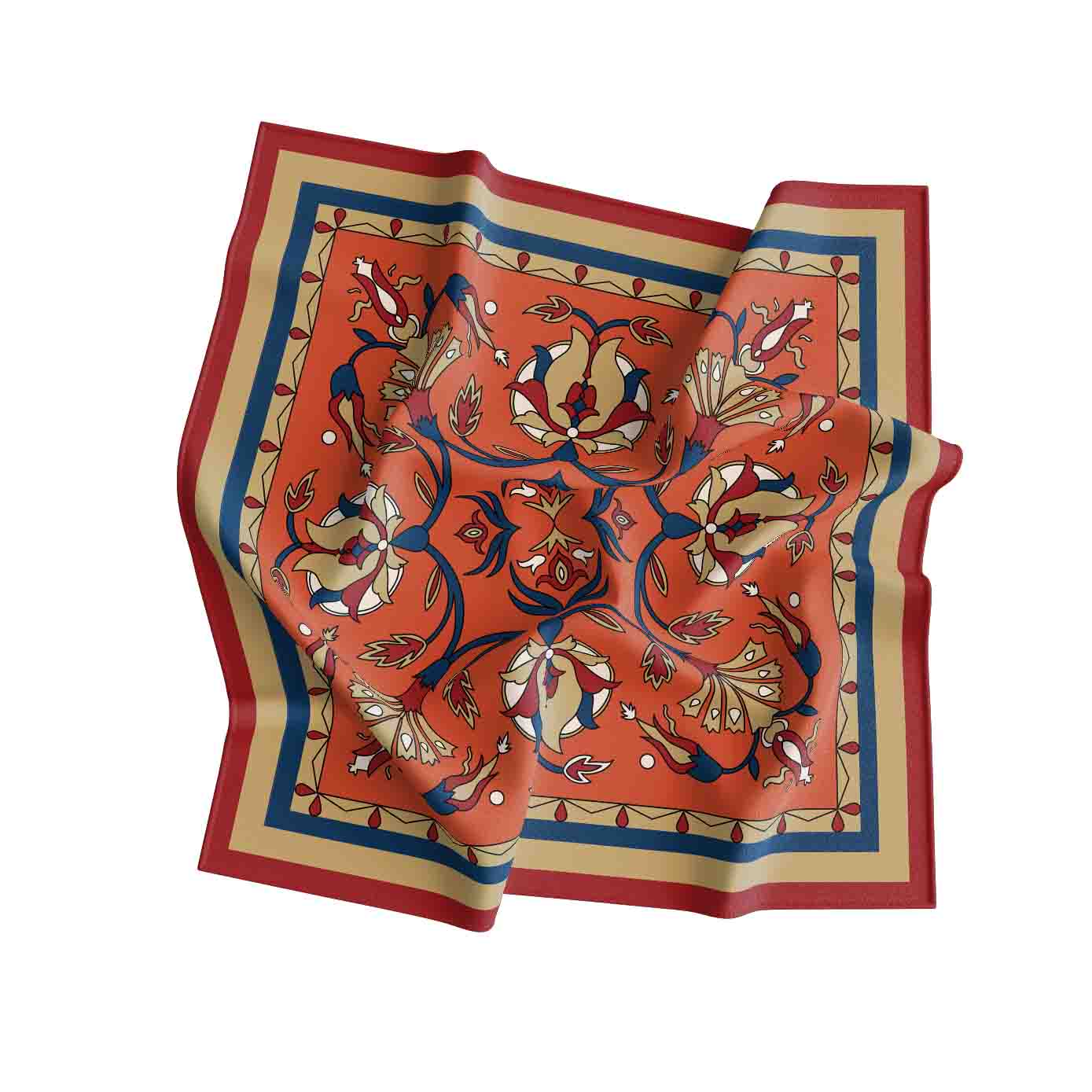 Chic White & Pink Bandana: Stylish Versatile Accessory