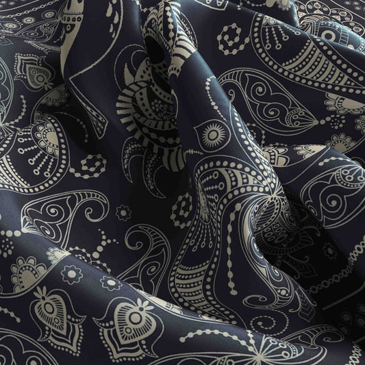 Soft Natural Floral Bandana – Elegant Satin Wrap for Men & Women