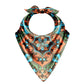 Decorative bandana with intricate patterns on a white background