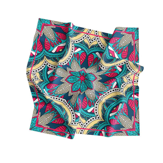 Colorful patterned shorts on a white background