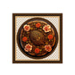 Decorative wall art with floral and leaf patterns on a white background