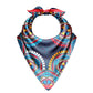 Colorful patterned bandana with a bow on a white background
