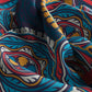 Close-up of colorful fabric with abstract pattern