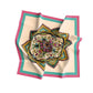 Colorful mandala design on a beige background