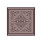 Decorative square mat with intricate geometric pattern on a white background