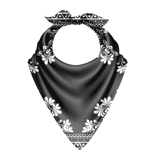 Black Bandana – Unisex Satin Head & Neck Scarf