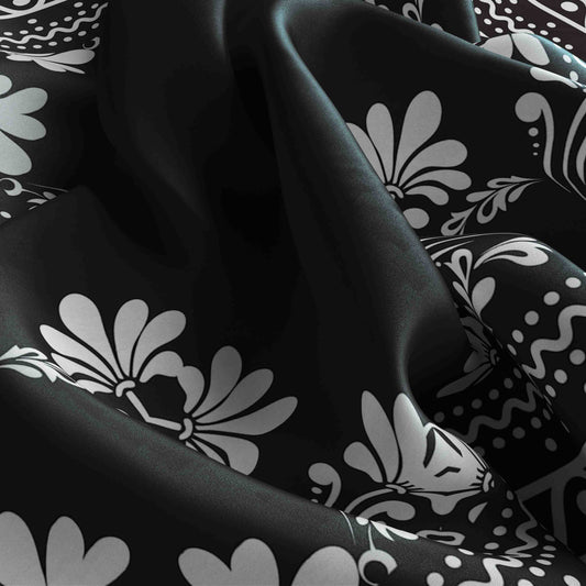 Black Bandana – Unisex Satin Head & Neck Scarf
