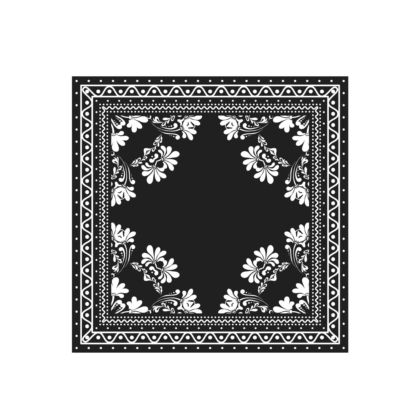 Black Bandana – Unisex Satin Head & Neck Scarf
