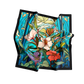Colorful floral design on a black background