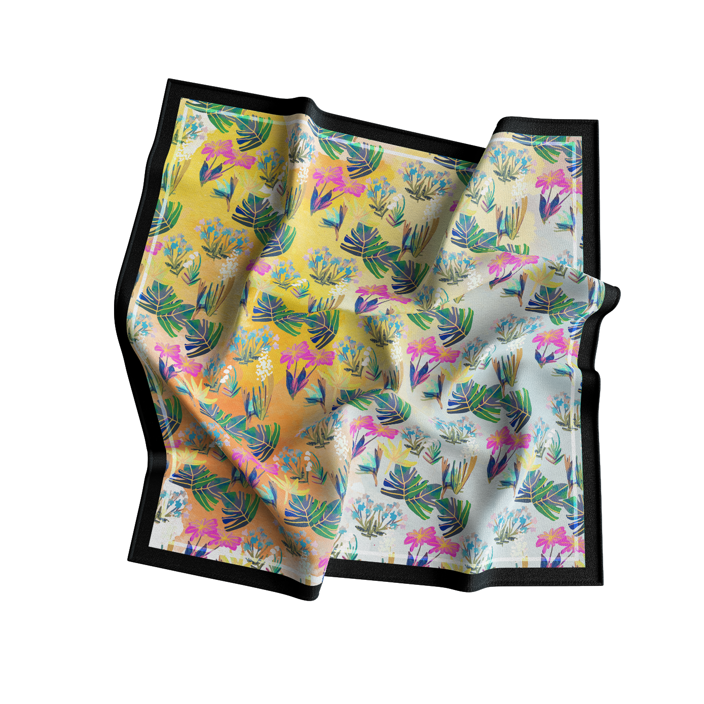 Botanical White Green Bandana: Timeless Style Accessory