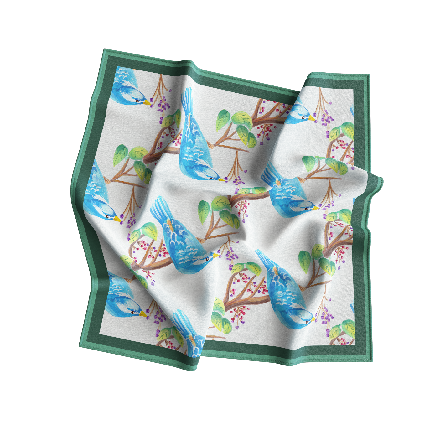 Floral Olive Green Bandana for Versatile Style Use