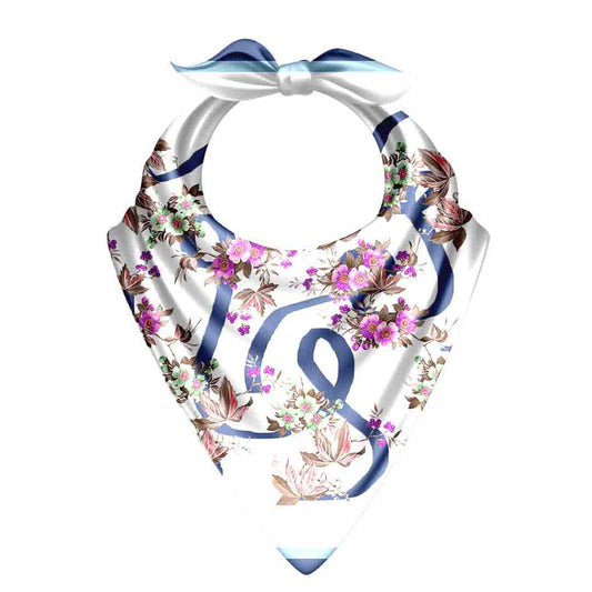 Chic White & Pink Bandana