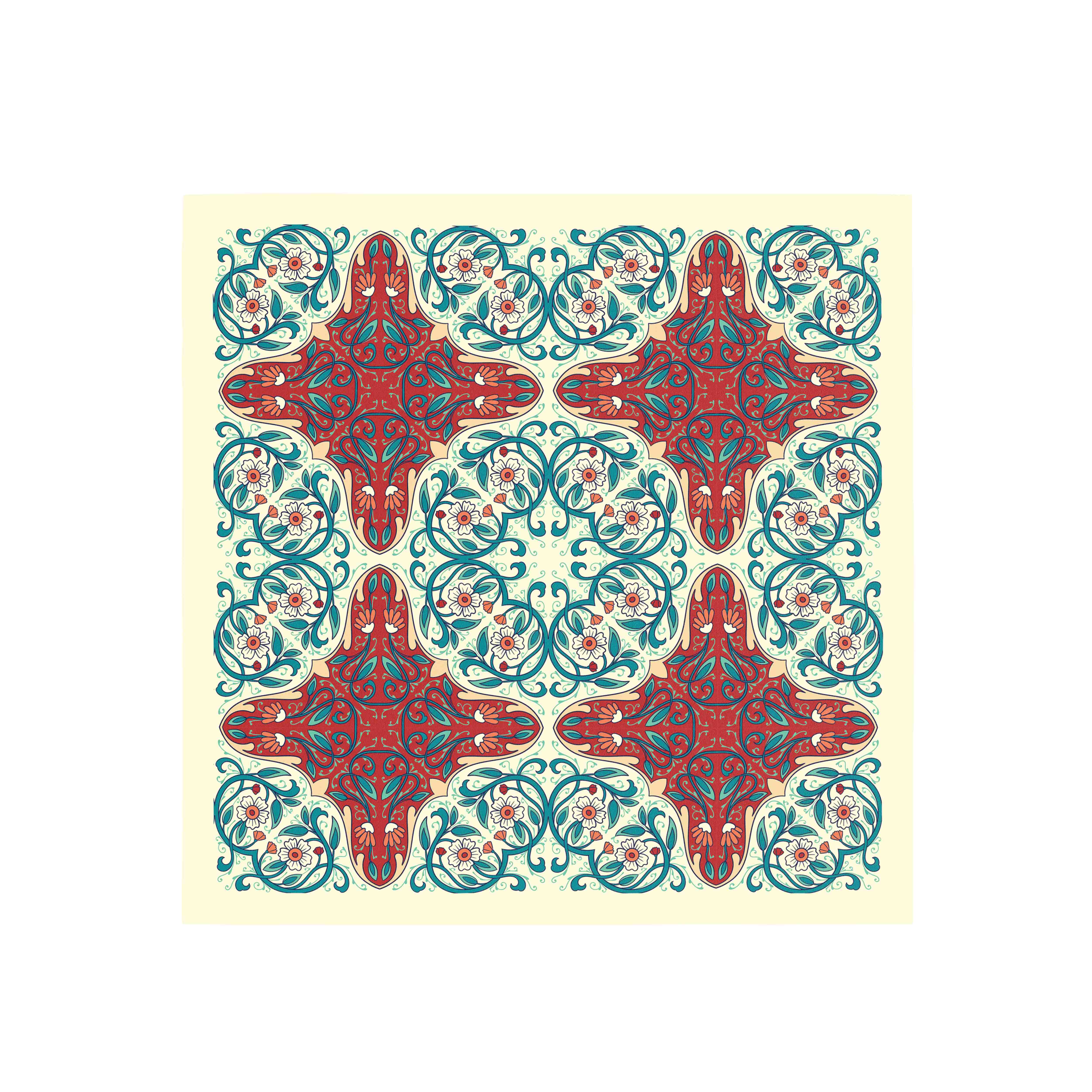Floral Green & White Bandana: Timeless Wardrobe Essential