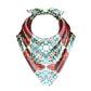 Decorative bandana with intricate floral pattern on a white background