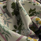 Close-up of floral and leaf patterned fabric