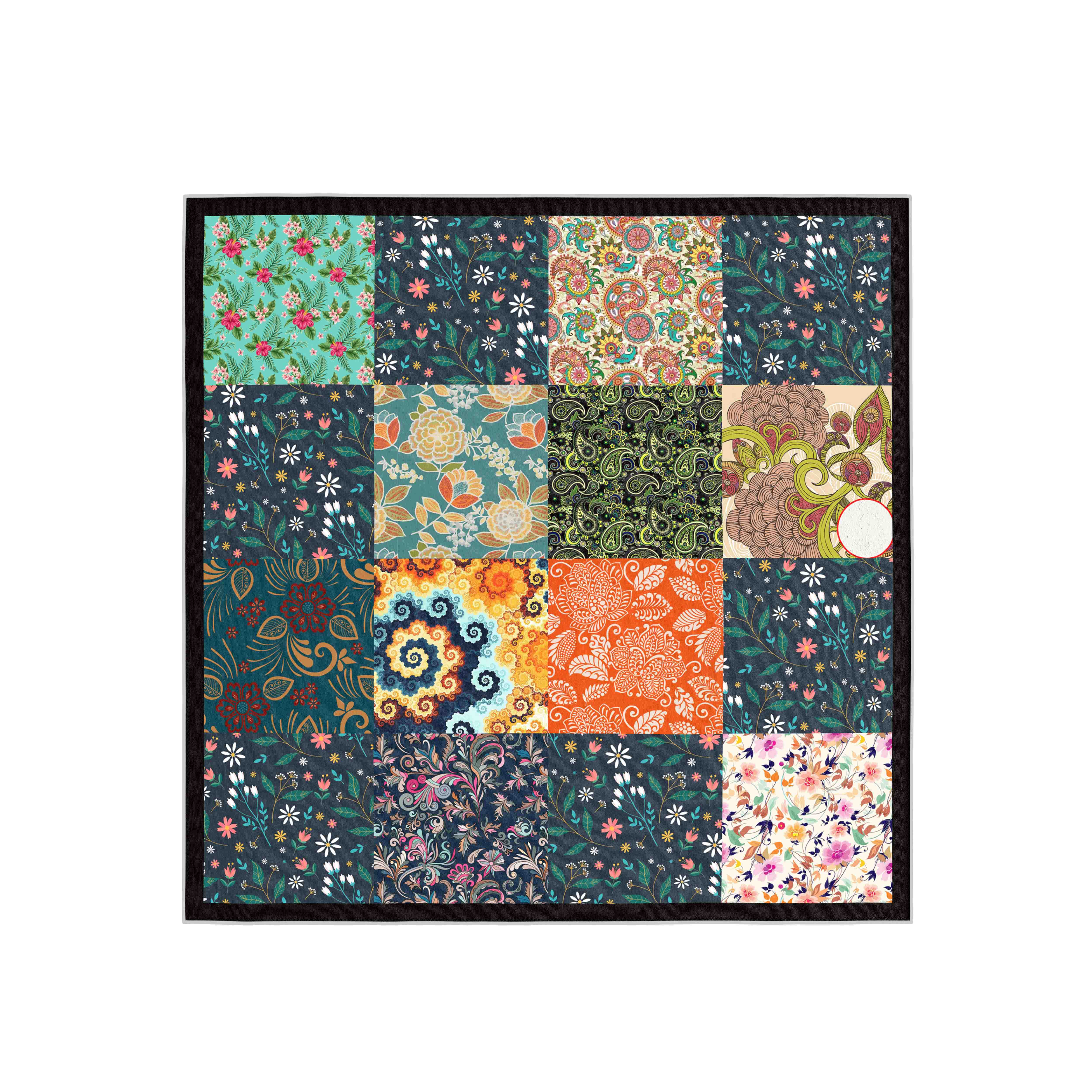 Floral Trails in a Saffron-Inspired Bandana Accessory