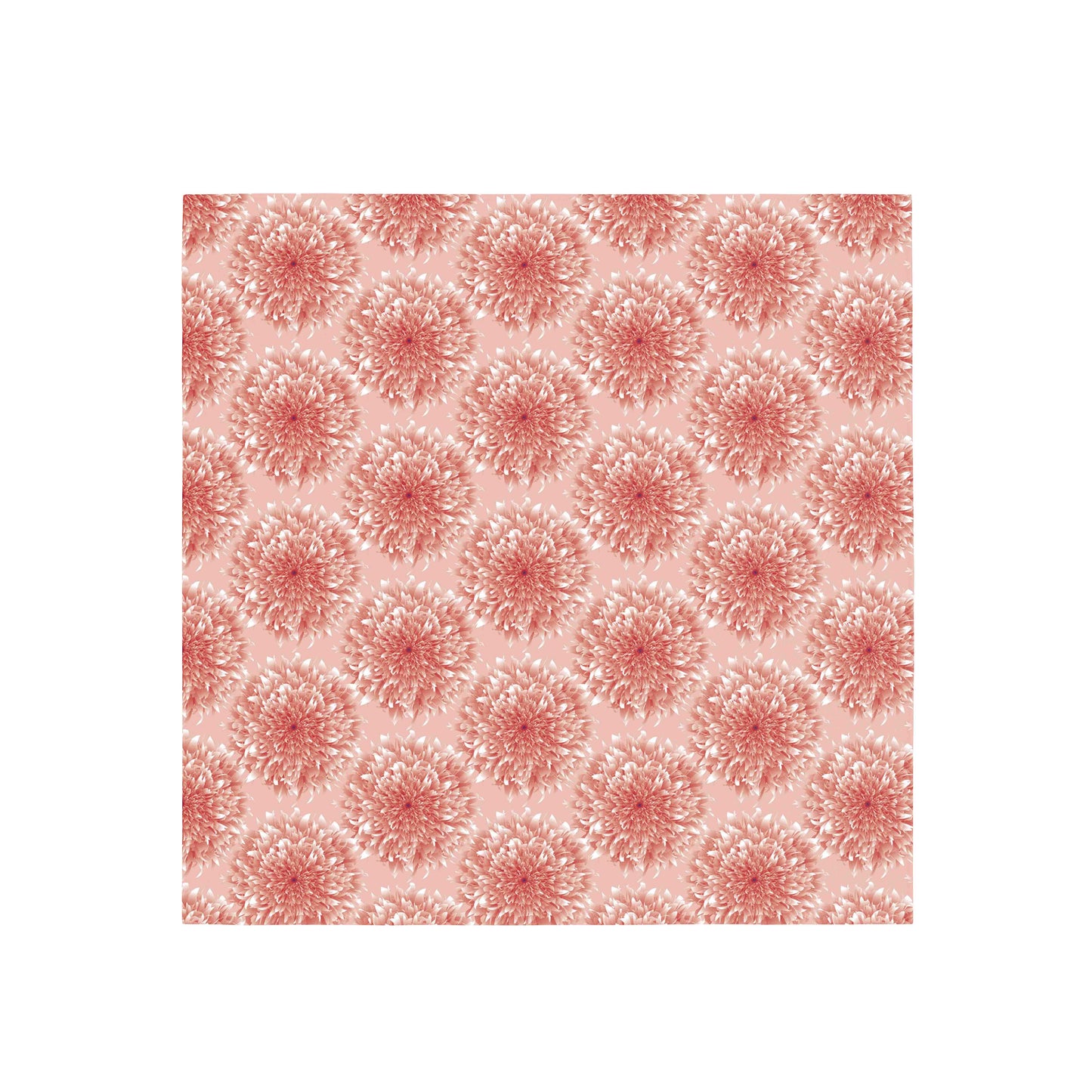 Patterned paper with red floral design on a pink background