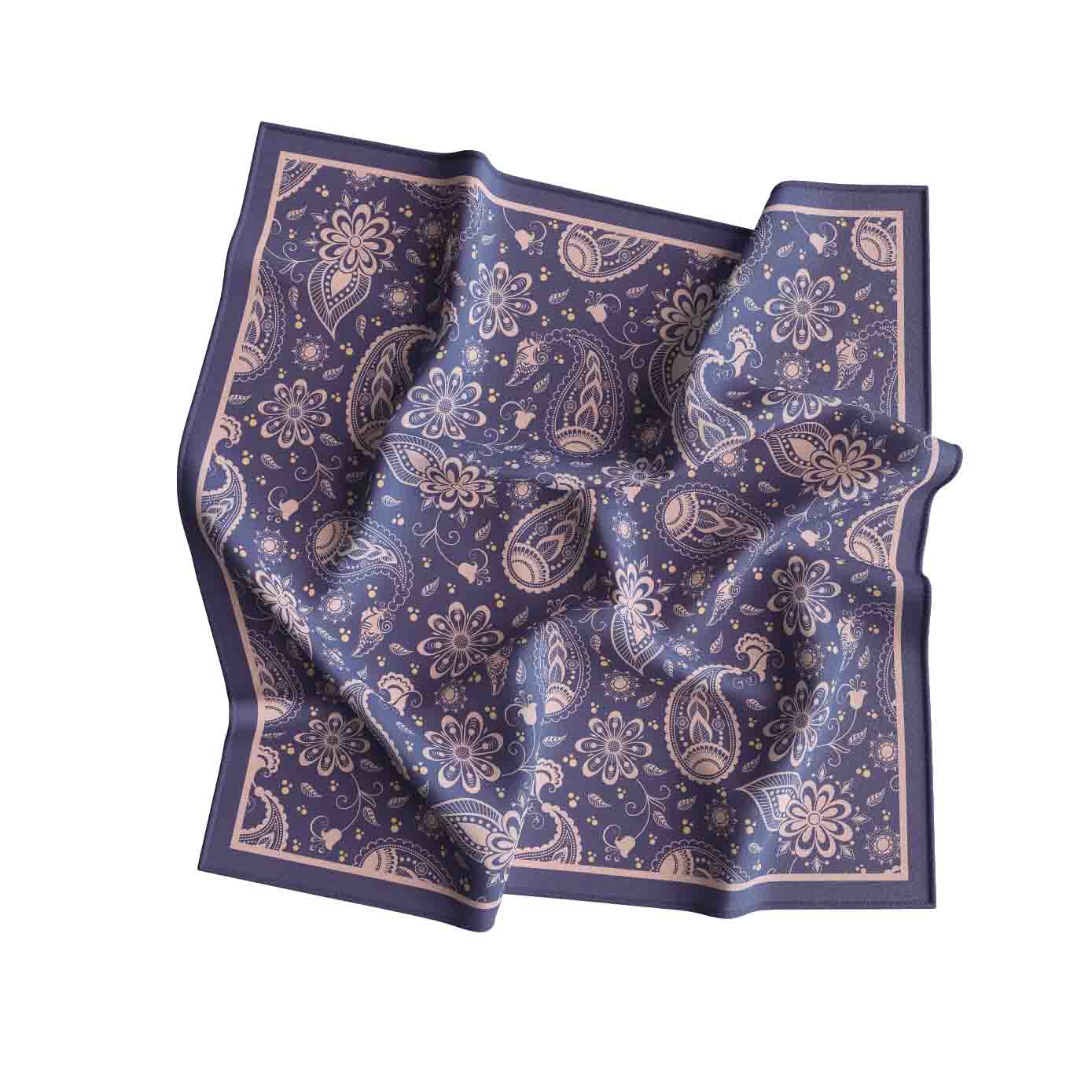 Elegant Blue and Gold Bandana for Any Occasion