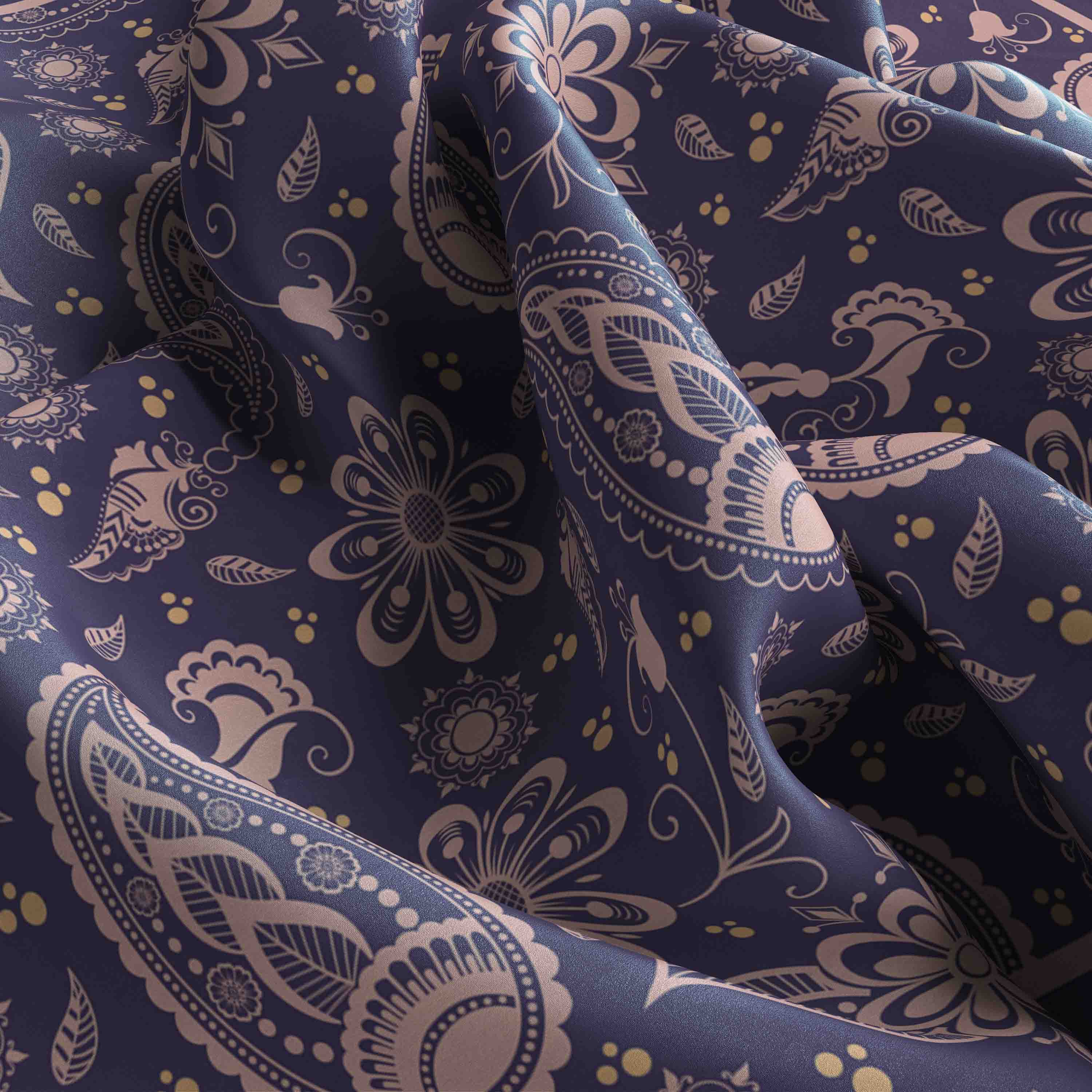 Elegant Blue and Gold Bandana for Any Occasion