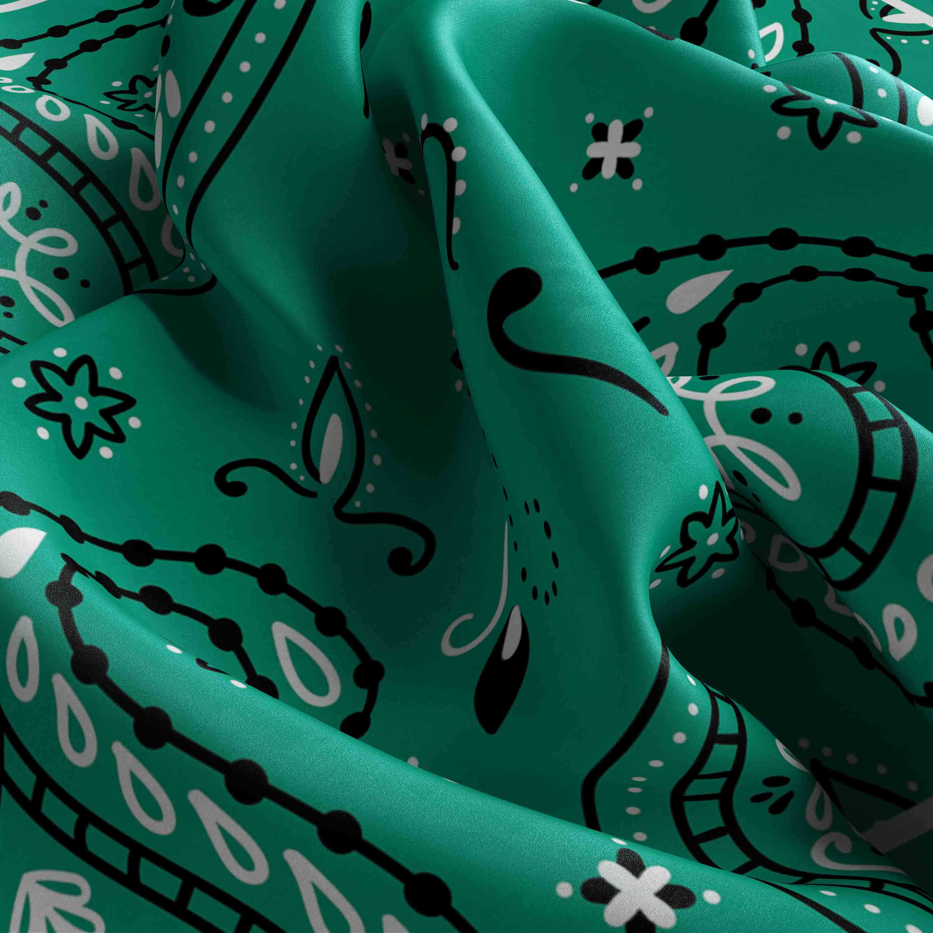 Elegant Golden Bandana: Versatile Fashion Accessory