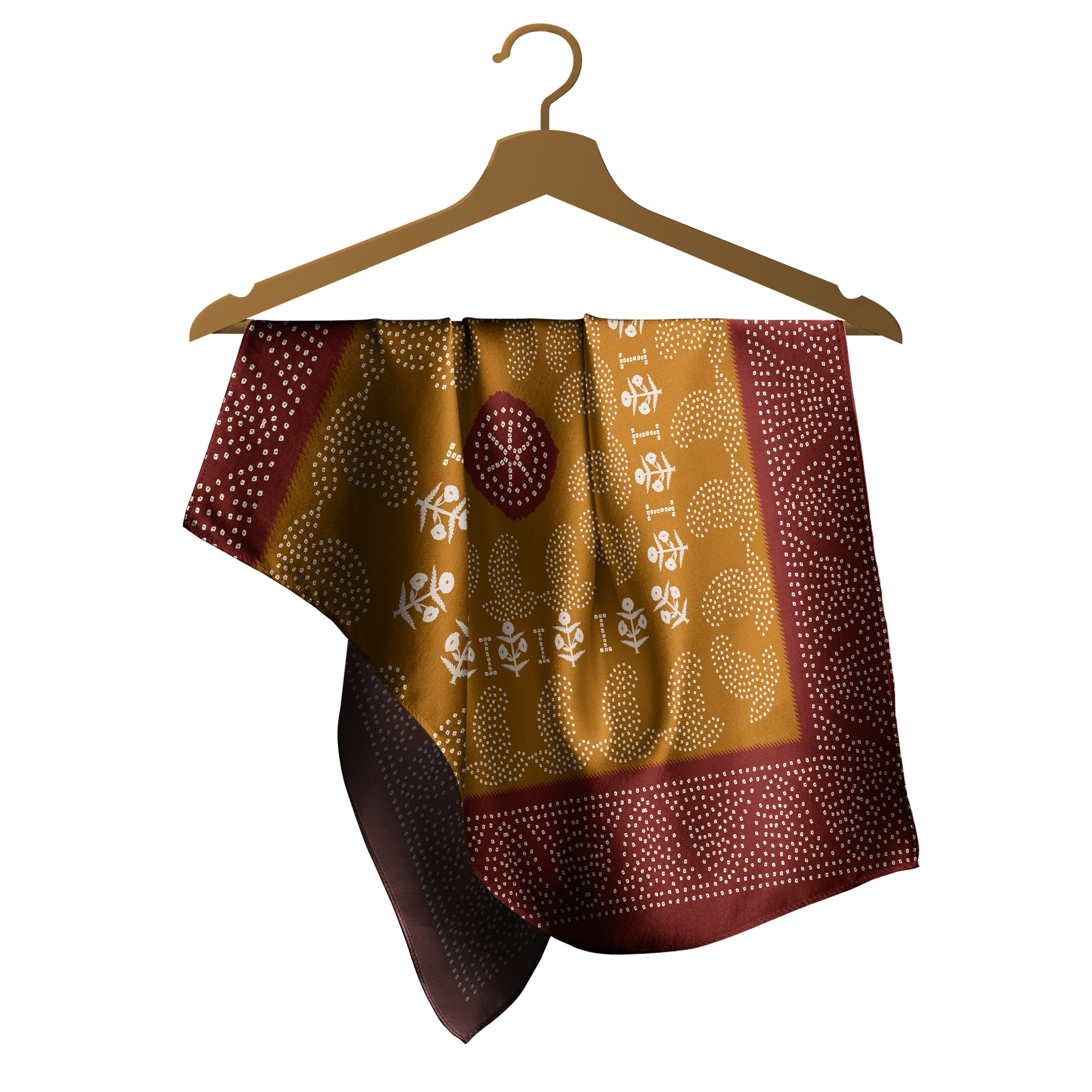 Natural Floral Bandana - Stylish Versatile Accessory