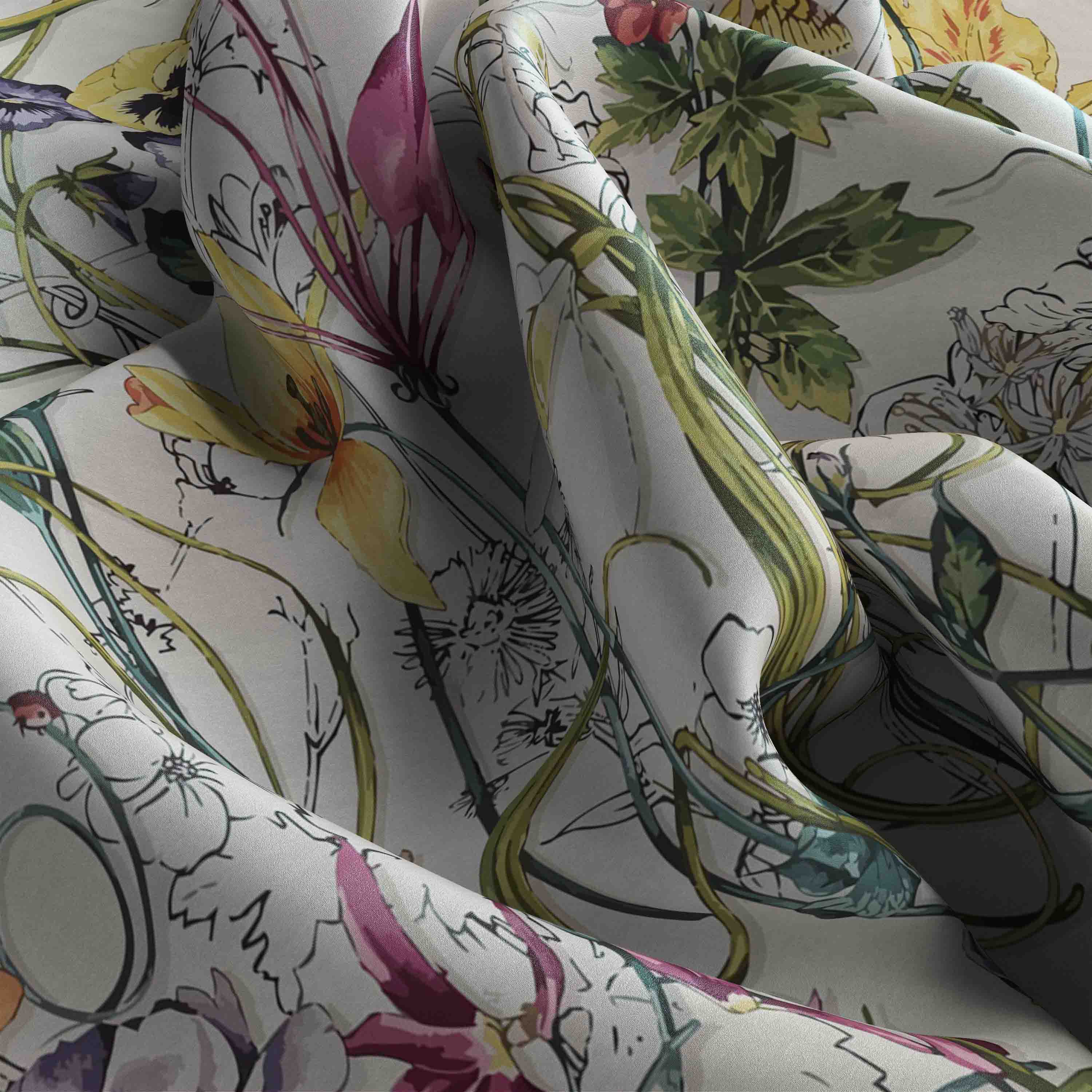 Nature-Inspired Floral Bandana: Versatile Fashion Accessory