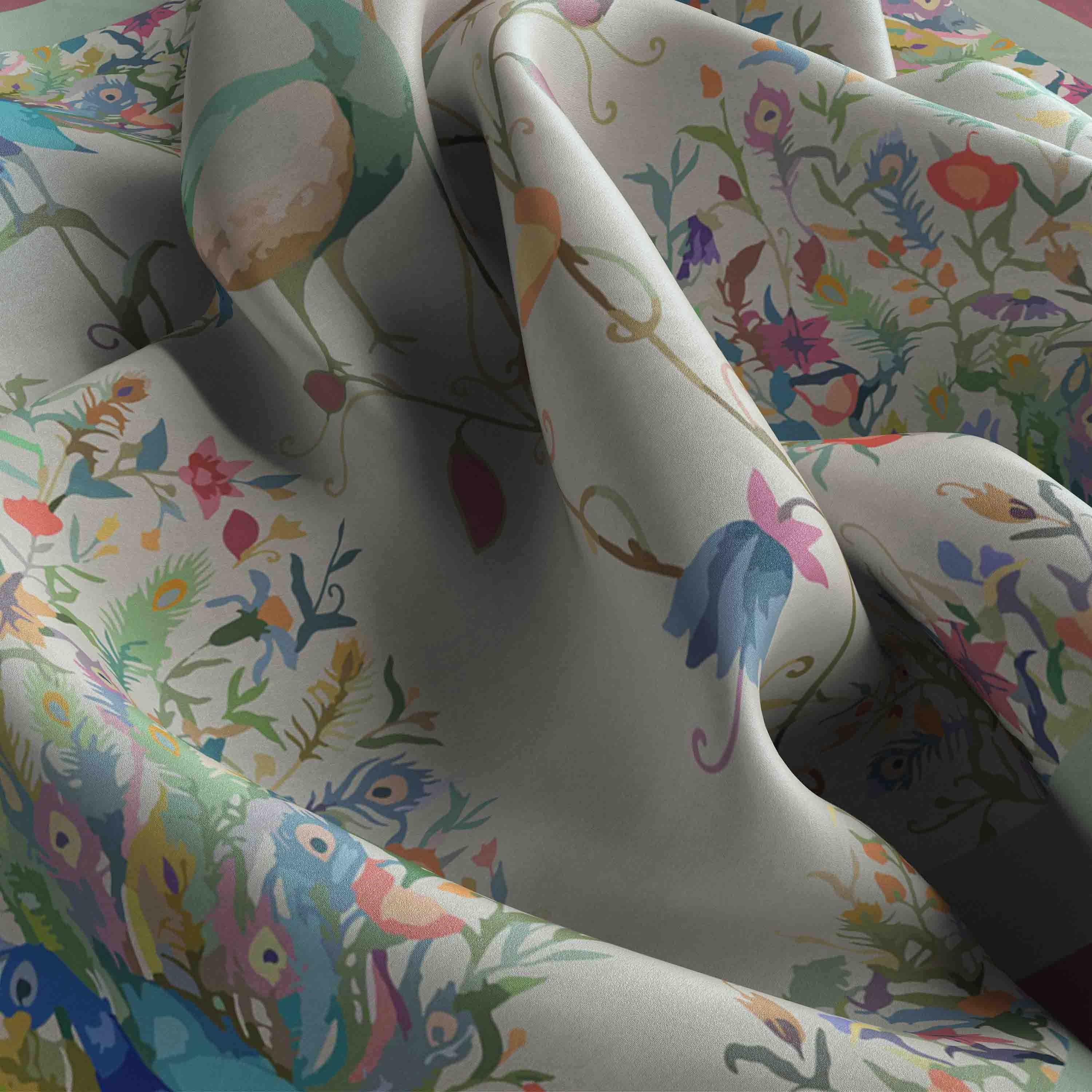 Monochrome Bloom Bandana: Stylish and Versatile Accessory