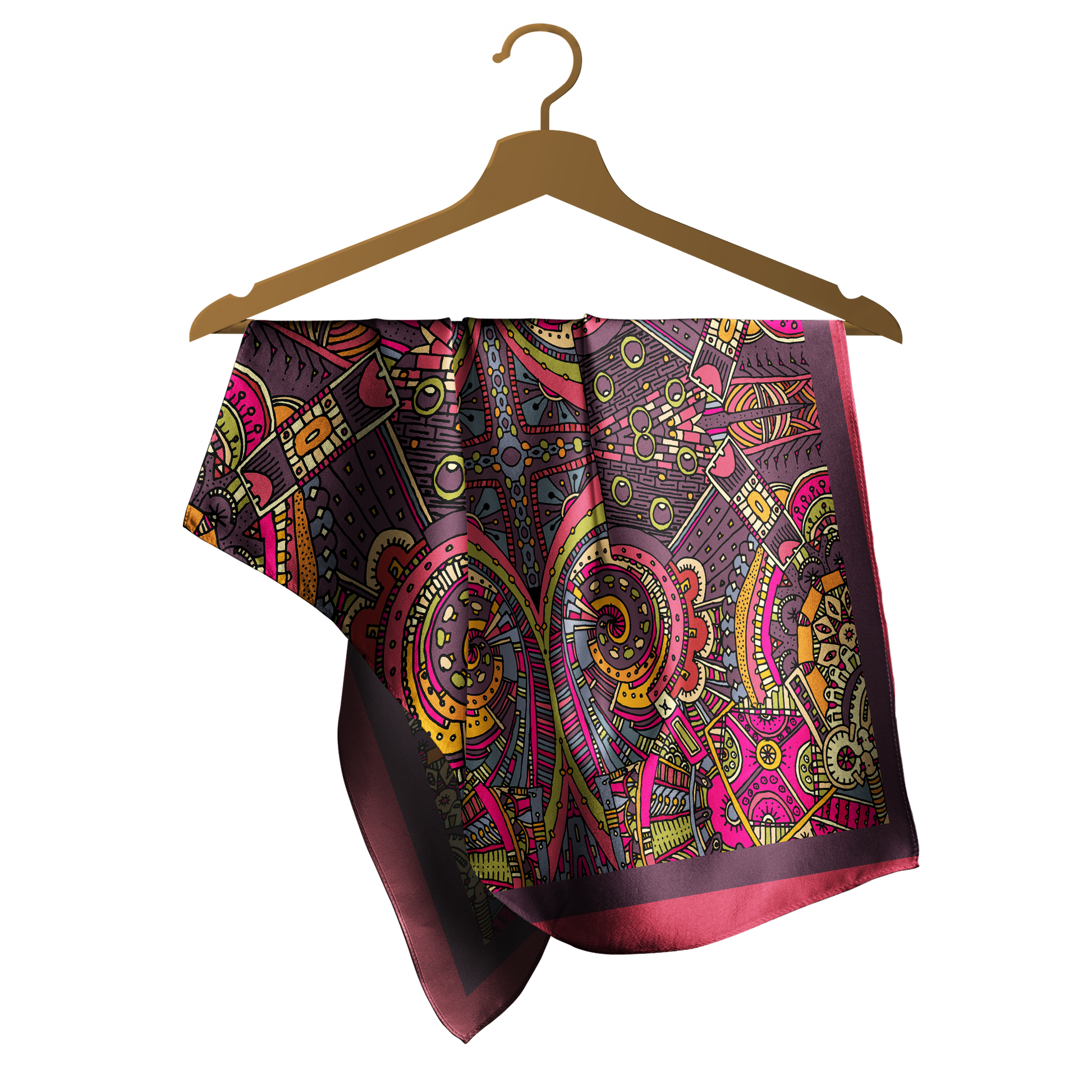 Set of 8 - Cloth-Vastr Satin Bandana – Unisex 65x65 cm