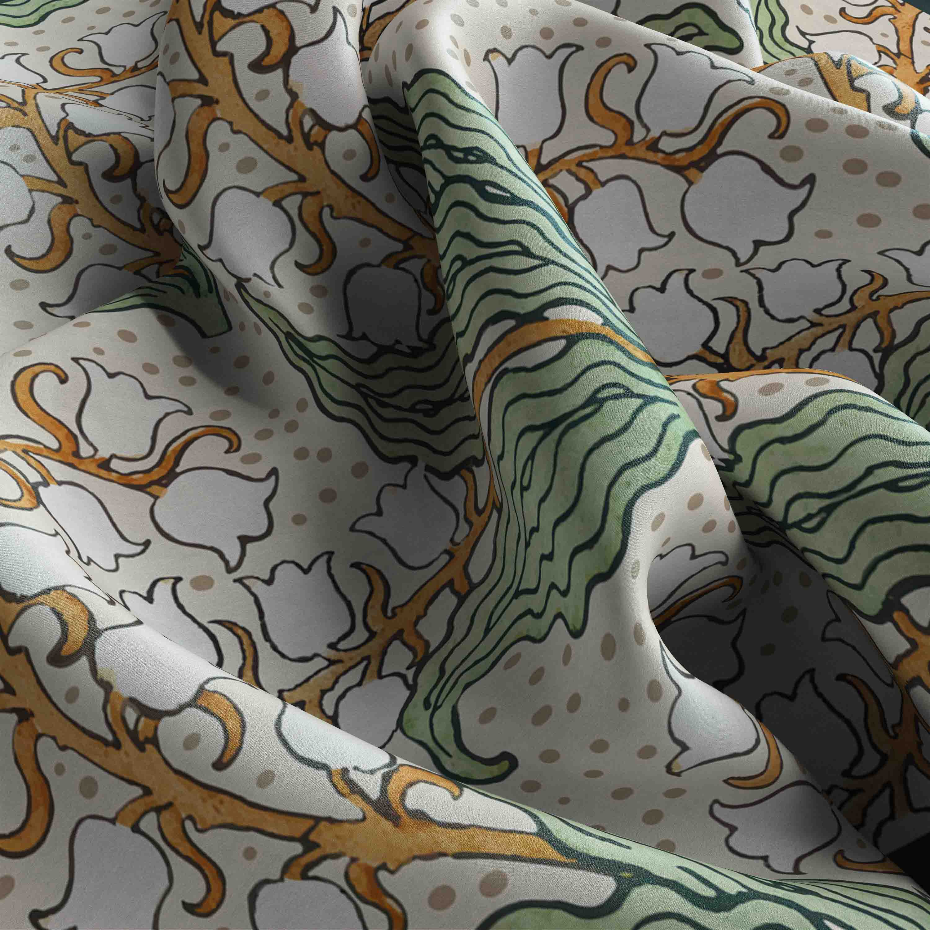 Vintage Brown Bloom Bandana: Versatile Fashion Accessory