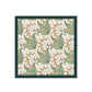 Botanical White Green Bandana – Elegant Satin Scarf | 100x100
