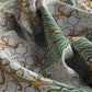 Botanical White Green Bandana – Elegant Satin Scarf | 100x100